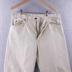 Vintage Levi Strauss 550‎ Men Jeans Beige Relaxed Fit 38x30 Orange Tab USA